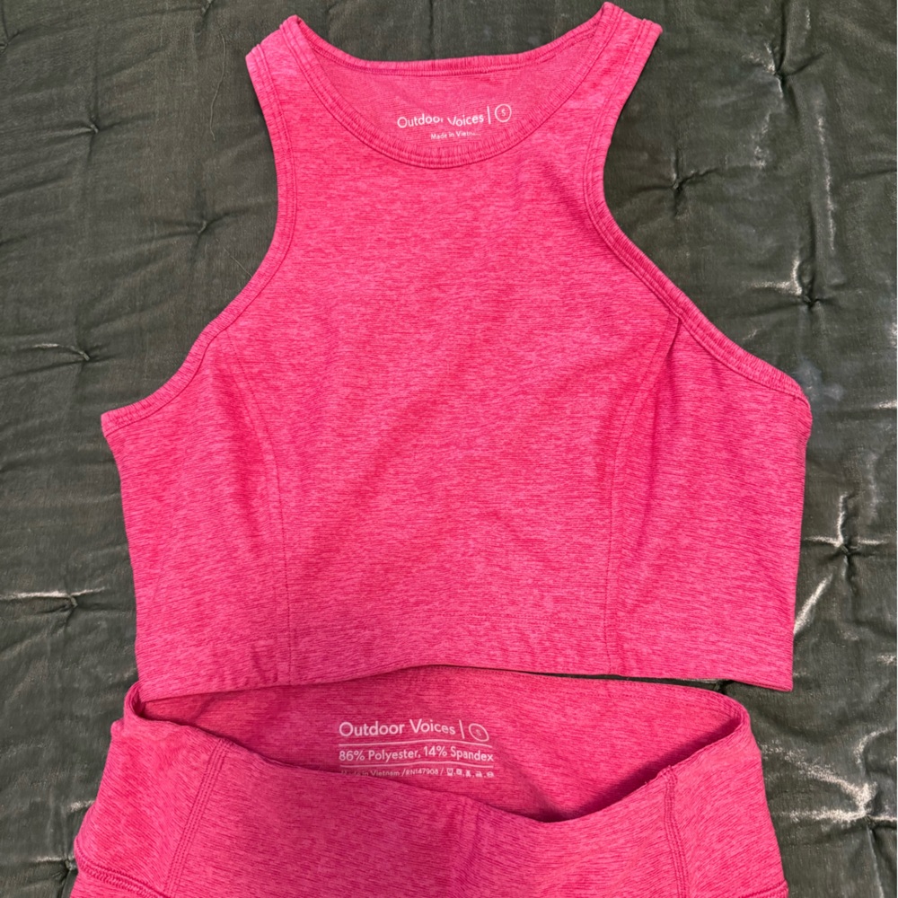 Outdoor Voices Fuchsia Performance Set